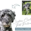 Dijital Çizim Özel Köpek Portresi